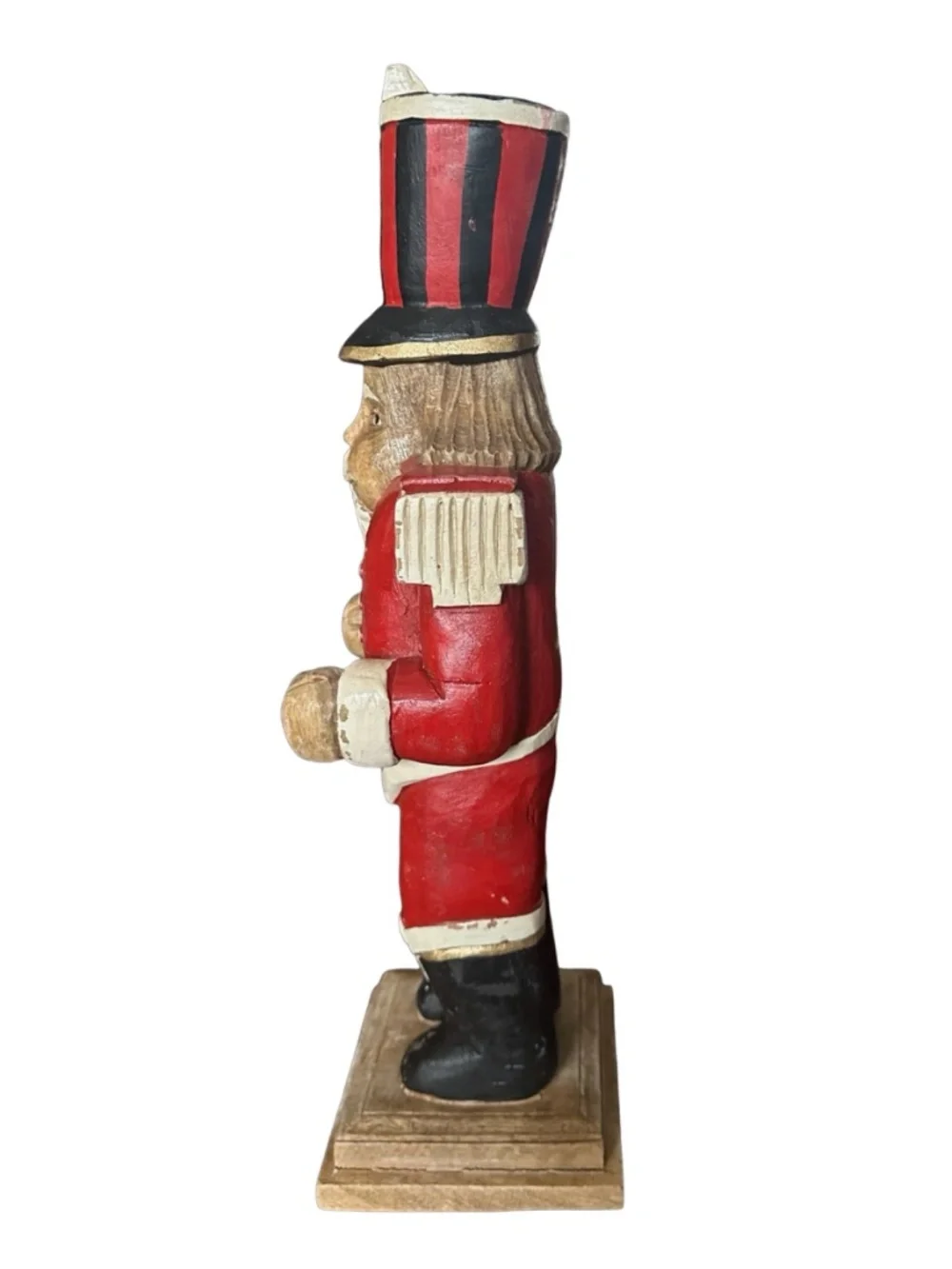POTTERY BARN Vintage Christmas Holiday Wood Painted Nutcracker 17”